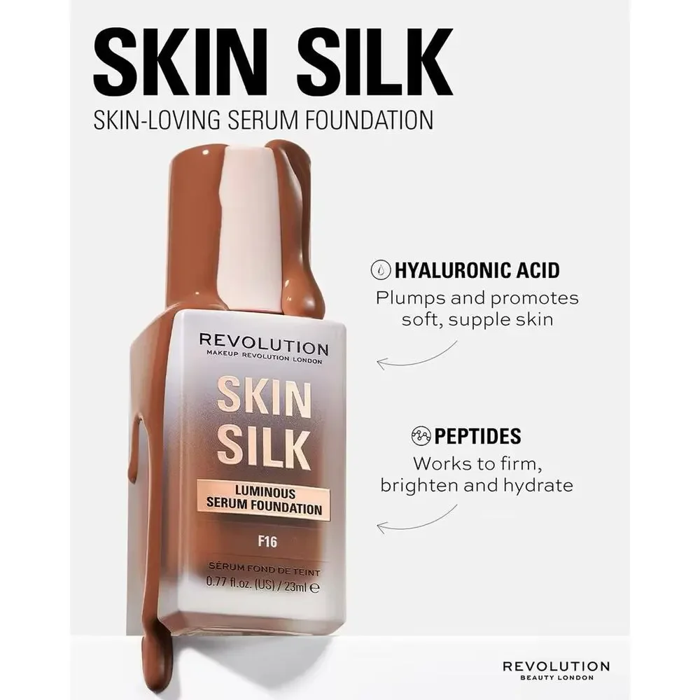 Makeup Revolution Beauty SET OF 2: Skin Silk Luminous Foundation F16